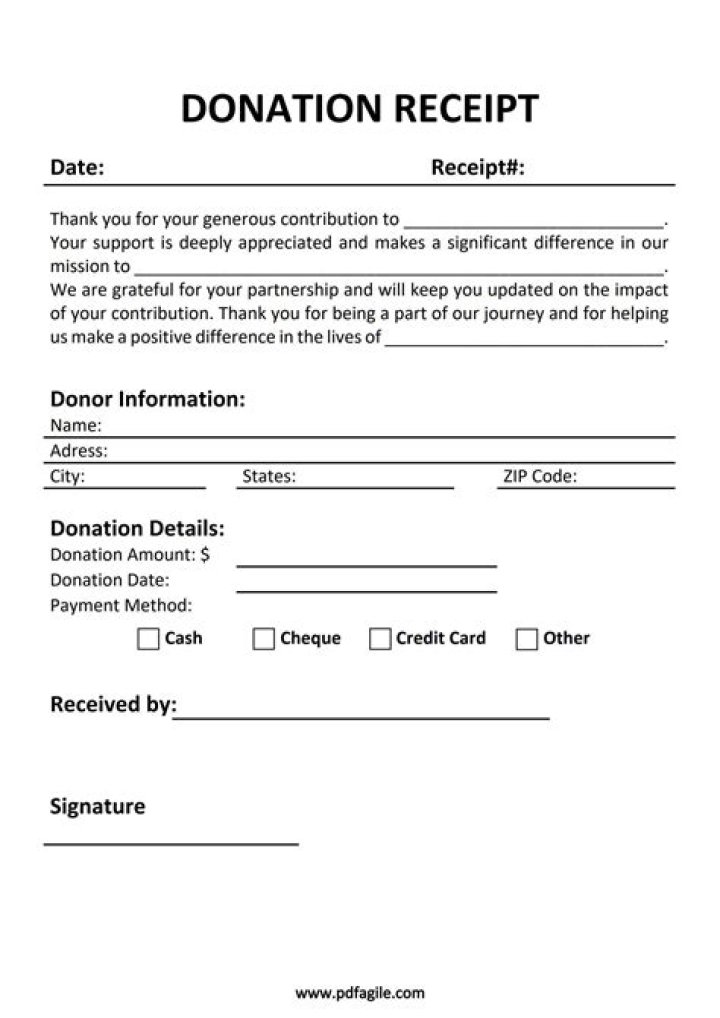 How do I make a donation receipt?