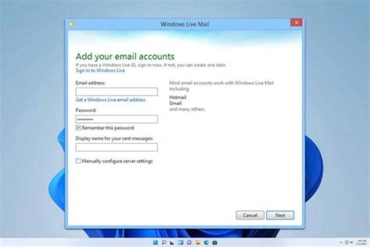 How do I setup Outlook in Windows Live Mail?
