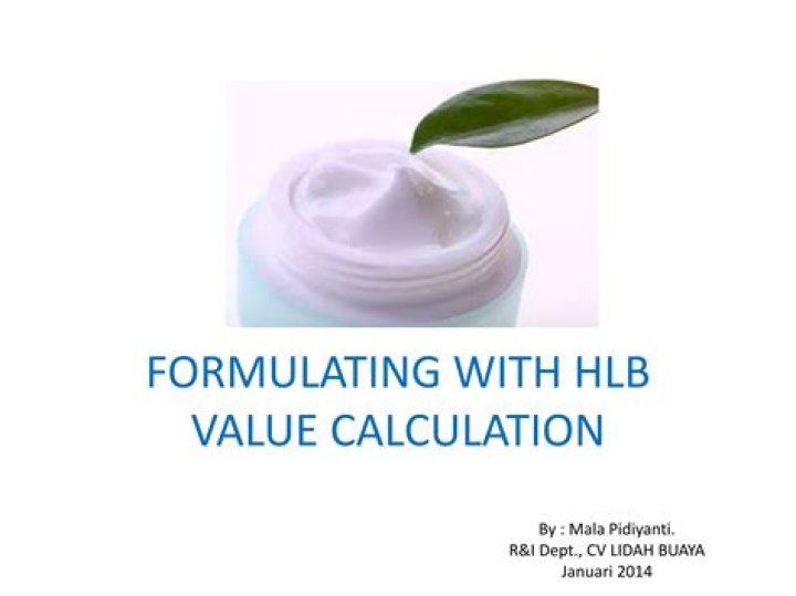 How do you calculate HLB value of cream?