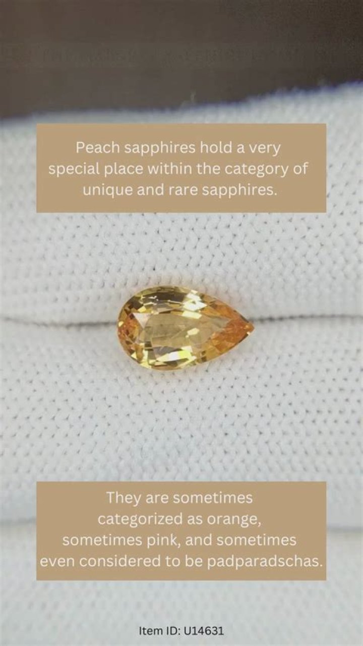 What are peach sapphires called?