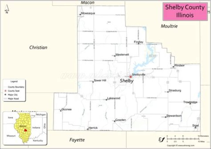 What cities make up Shelby County Indiana?