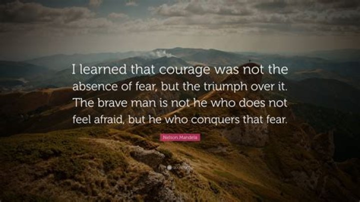 What does Courage is not the absence of fear mean?