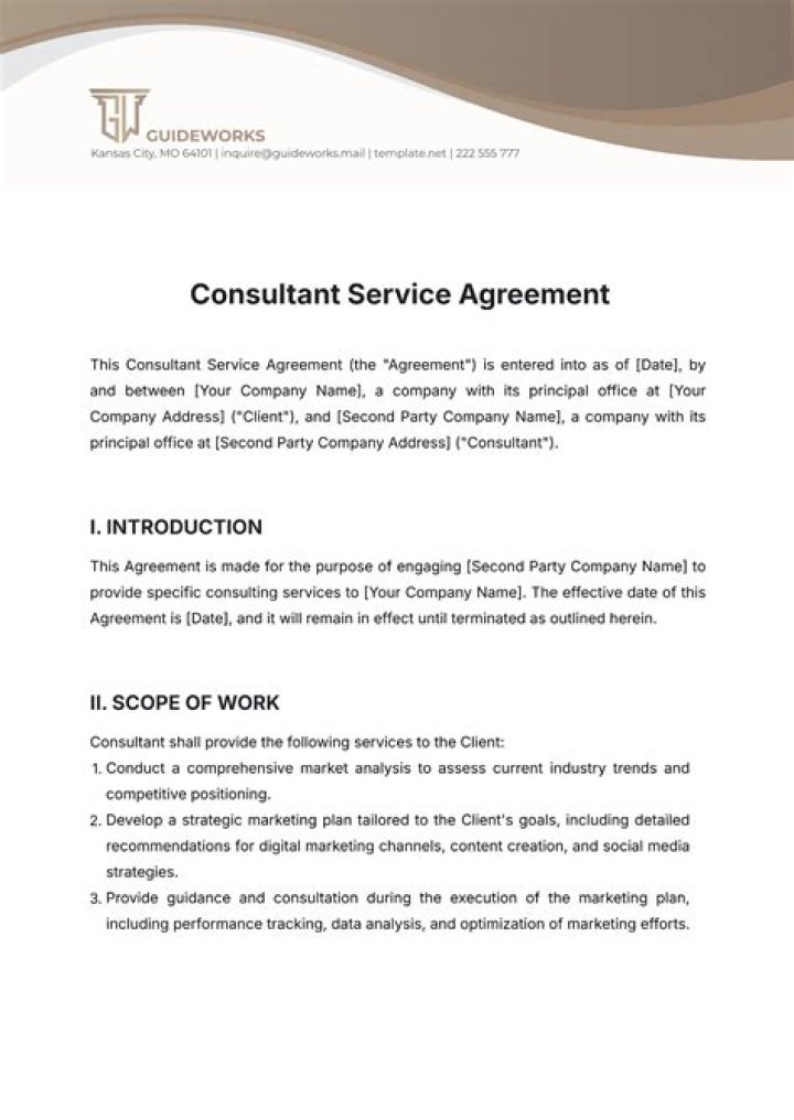 What is a consulting service agreement?
