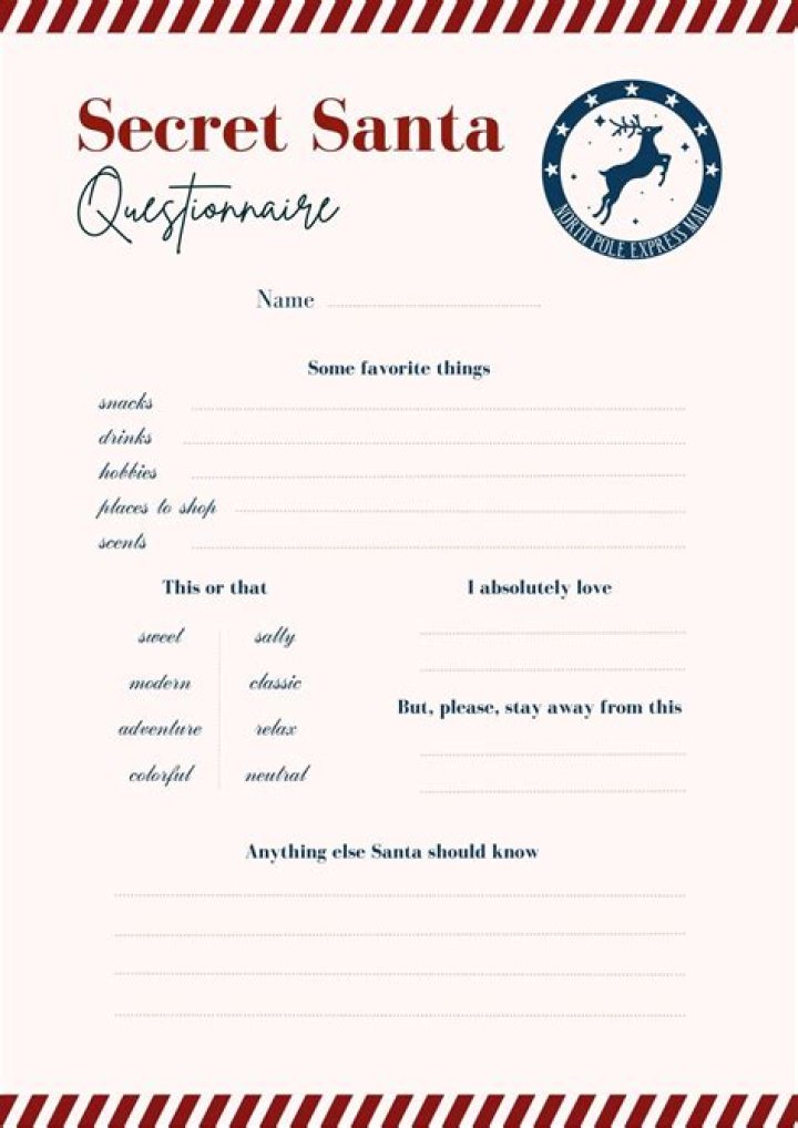 What should I write on a secret Santa note?