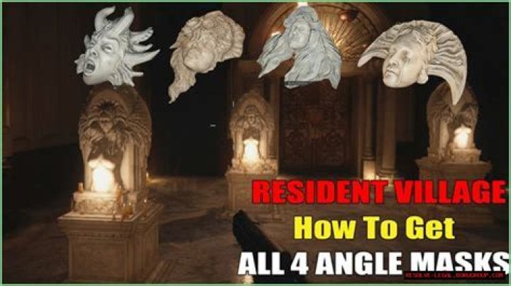 Where are the 4 masks in Resident Evil?